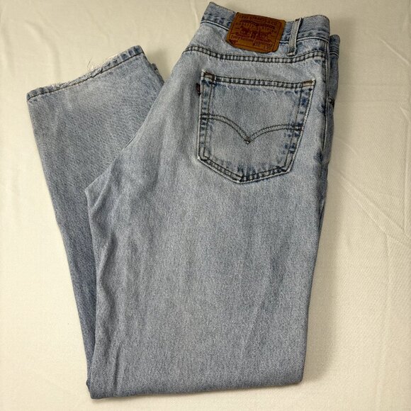 Levi's 505‎ Men's Sz 36x30 Blue Regular Fit Straight Leg 100% Cotton Denim Jeans - Picture 3 of 16